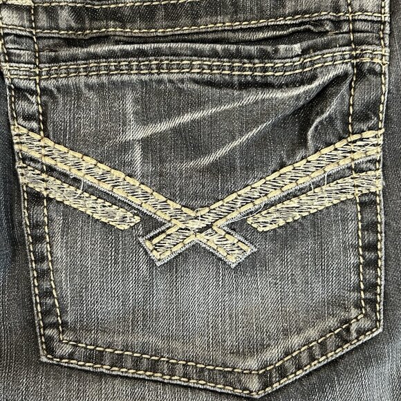 Vintage AXEL Jeans Mens 34x32 Black Rock Gray Relaxed Straight Y2K NWT Denim - Picture 7 of 11